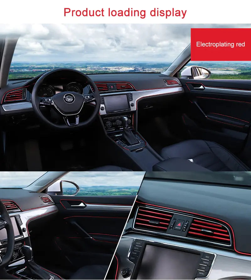 Auto decoratiestrips rood details