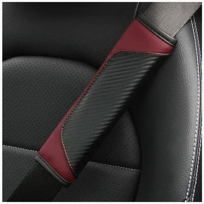 Auto gordelhoes leer bordeaux