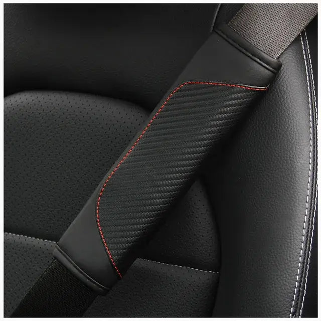 Auto gordelhoes leer klittenband zwart