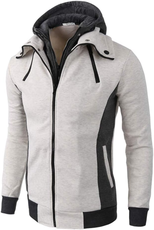 Outdoor vest dubbele rits hoodie meerdere zakken wit