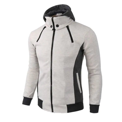 Outdoor vest dubbele rits hoodie meerdere zakken beige
