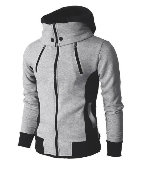Outdoor vest dubbele rits hoodie meerdere zakken grijs