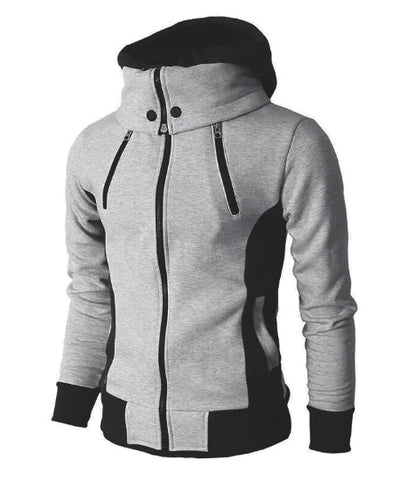 Outdoor vest dubbele rits hoodie meerdere zakken grijs
