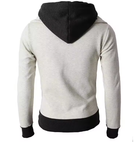 Outdoor vest dubbele rits hoodie meerdere zakken achterkant wit