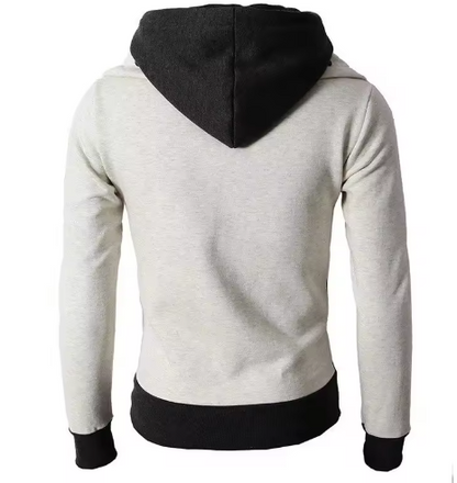 Outdoor vest dubbele rits hoodie meerdere zakken achterkant wit