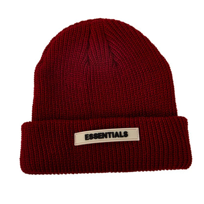 beanie muts wol rood