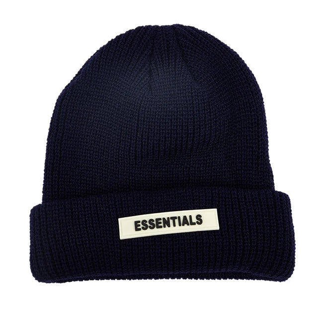 beanie muts wol blauw