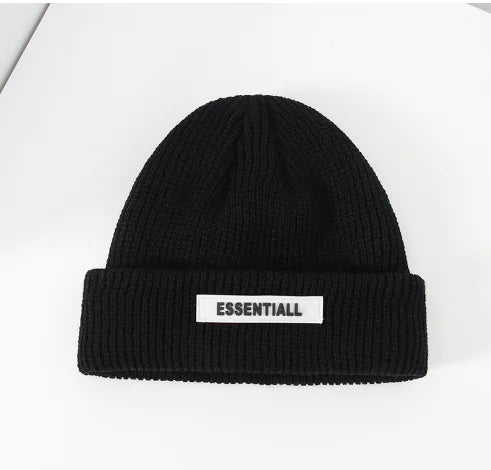 beanie muts wol zwart