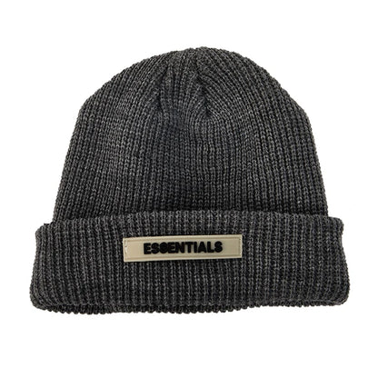 beanie muts wol grijs