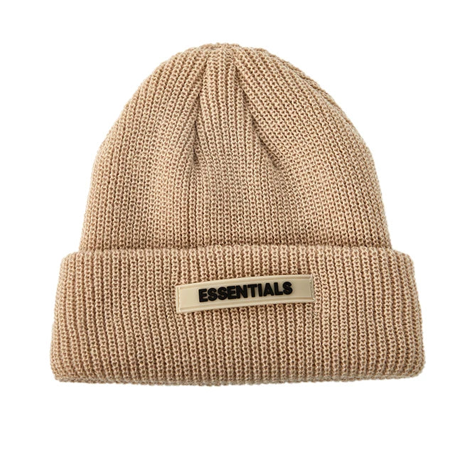 beanie muts wol beige