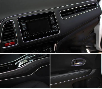 Auto decoratie strips zilver auto accessoire