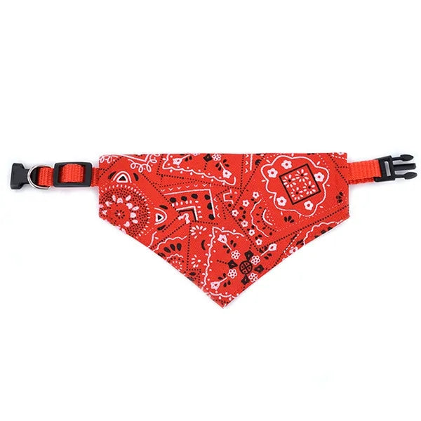 Dieren halsband verstelbaar bandana rood