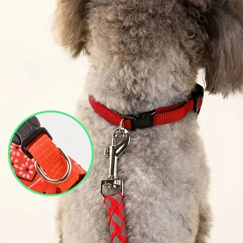 Dieren halsband verstelbaar bandana haak