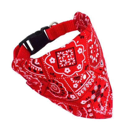Dieren halsband verstelbaar bandana rood